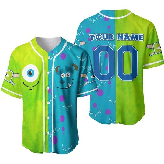 Discover Personalized Monster I n c Team Up Baseball Jersey