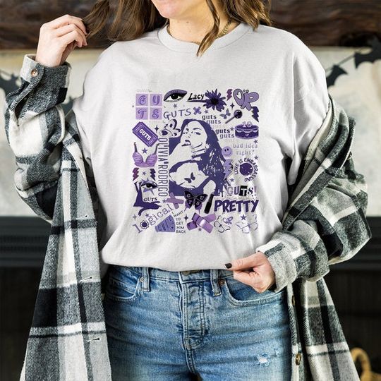 Discover Olivia Rodrigo Guts Shirt, Olivia Rodrigo Merch, Guts Tour 2024 T Shirt
