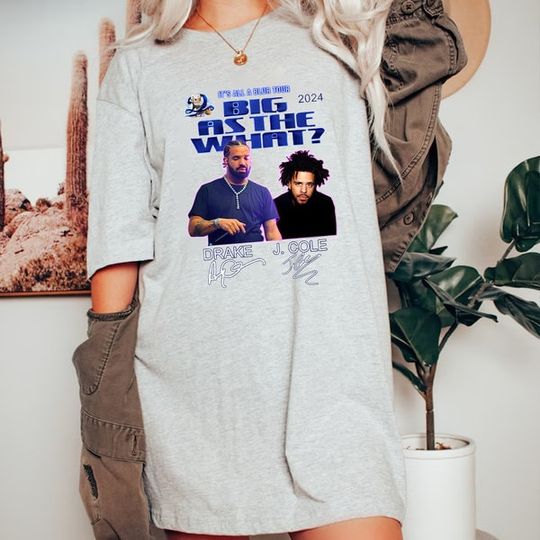 Discover Drake J Cole Big As The What Tour Shirt, Drake J Cole It's All Blur Tour 2024 T Shirt