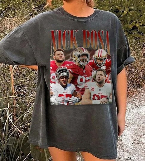 Discover Vintage 90s Graphic Style Nick Bosa T-Shirt, Nick Bosa Football Bootleg Gift
