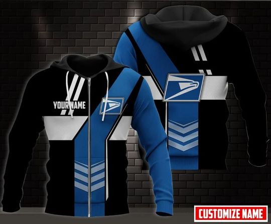 Discover Personalized Postal Service Hoodie, Postal Worker 3D Printed Zip Hoodie