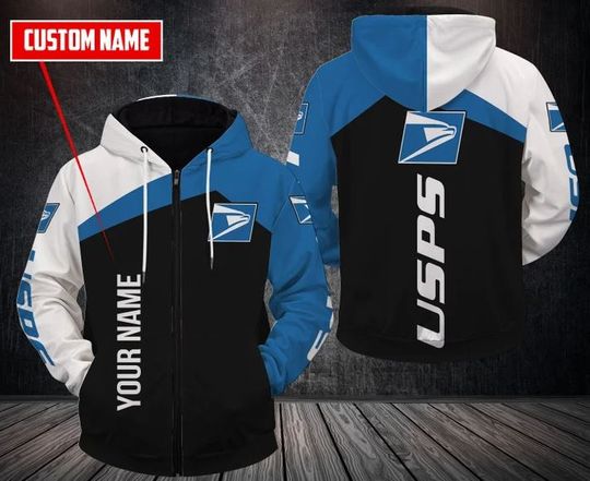 Discover Personalized Postal Service Hoodie, Postal Worker 3D Printed Zip Hoodie