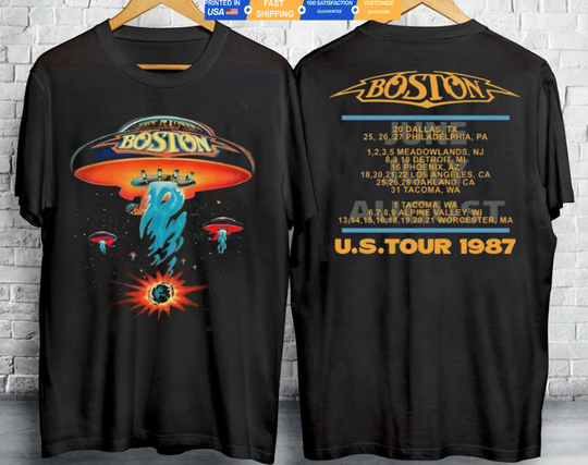 Discover RARE!! Boston Band Concert Tour 1987 T-shirt All Size S-3XL unisex Gift For Fan