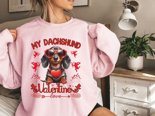 Discover Dachshund valentine sweatshirt dachshund mama gift dog mom shirt