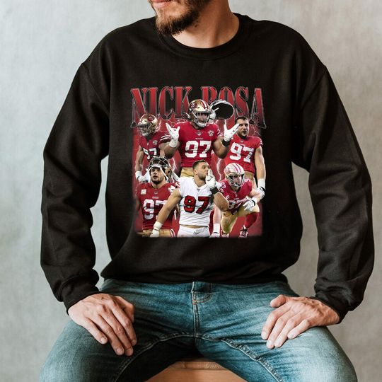 Discover Limited Vintage Nick Bosa Sweatshirt, Football Sweatshirt, Classic 90s Graphic Tee