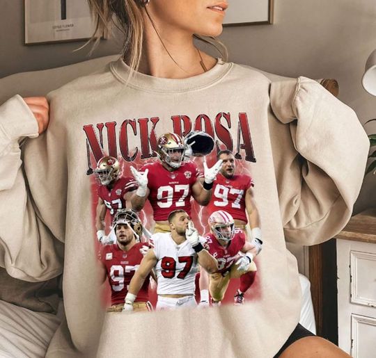 Discover Vintage Nick Bosa Football Sweatshirt - Cozy Game Day Apparel
