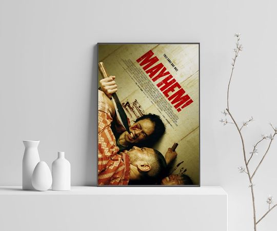 Discover Mayhem Movie 2024 Poster, Movie Print Wall Art, Room Decor