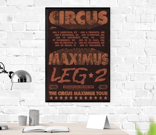 Discover Travis The Circus Maximus Tour 2024 Tour Poster
