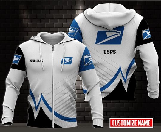 Discover Personalized Postal Service Hoodie, Postal Worker 3D Printed Zip Hoodie