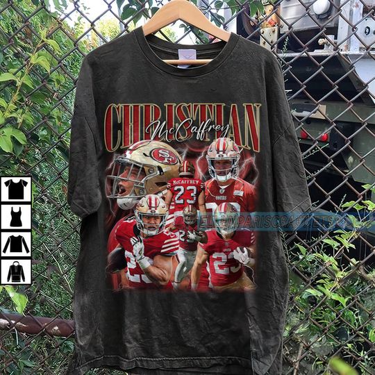 Discover Vintage Christian McCaffrey Shirt, Football Shirt