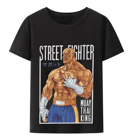 Discover Street Fighter Sagat Muay Thai Gaming Hadouken T Shirt