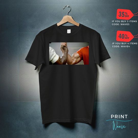 Discover Predator Epic Handshake Meme Shirt, Carl Weathers Schwarzenegger Arnold Meme