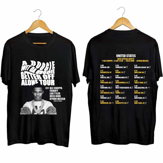 Discover A Boogie Wit A Hoodie Better Off Alone Tour 2024 Shirt