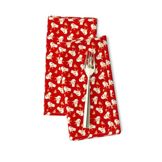 Discover Red Dinner Napkins for Takeout Food