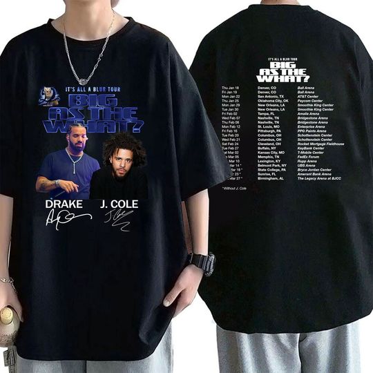 Discover Drake J Cole Tour 2024 T-Shirt, Gift for Fans, It's All Blur Tour Shirt
