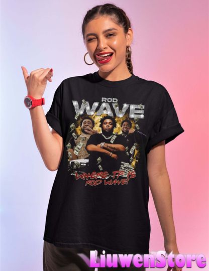 Discover Rod Wave Shirt, Rapper Tee, 90S Rap Music, Loose Fit Nervous Humor T-Shirt