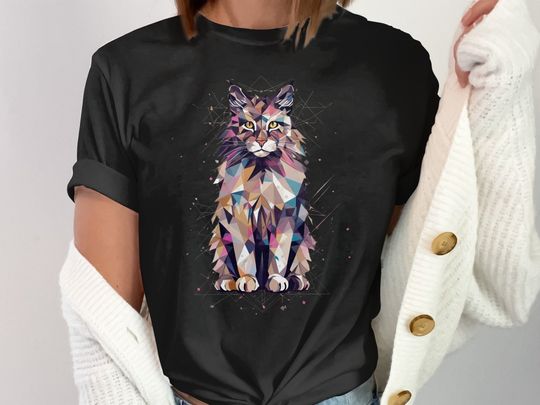 Discover Maine Coon Cat T-Shirt, Hoodie Abstract Design