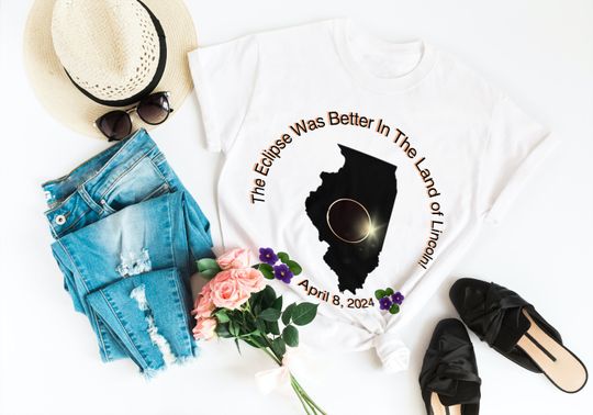 Discover Limited Edition Unisex Illinois Solar Eclipse Softstyle T-Shirt