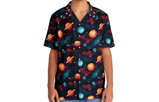 Discover Stylish Seamless Galaxy Pattern Hawaiian Shirt