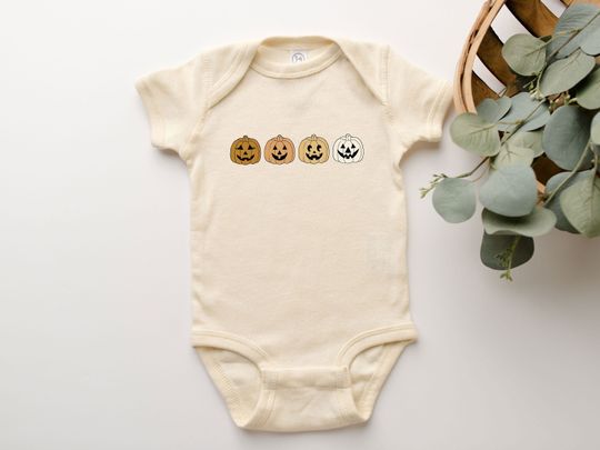 Discover Funny Pumpkins Onesie, Halloween Fall Shirt Onesie Pumpkins Onesie