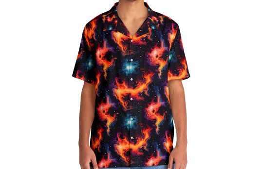 Discover Galactic Elegance: Men's Unisex Hawaiian Shirt