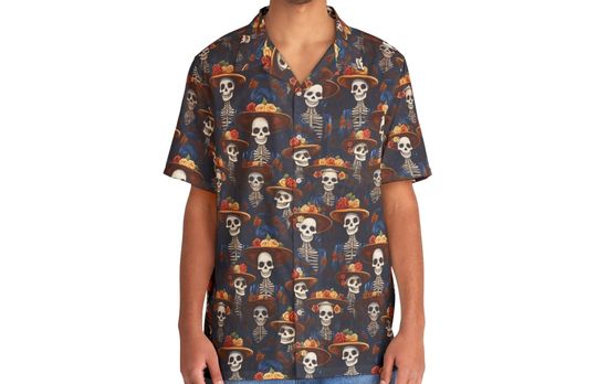 Discover Vibrant Dia de los Muertos, Day of the Dead Hawaiian Shirt