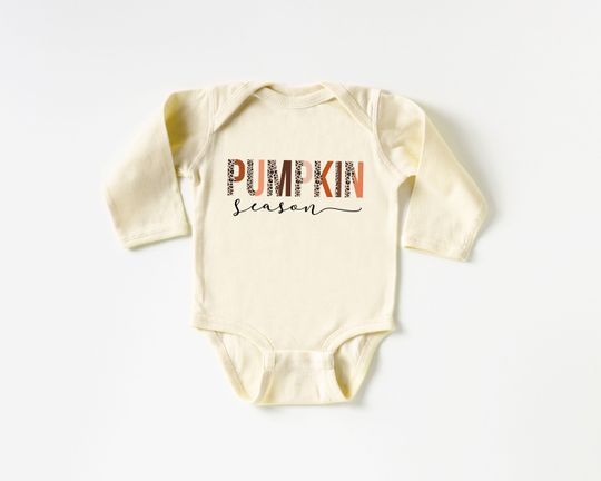 Discover Pumpkin Season Onesie, Halloween Pumpkin Spice Fall Autumn Season Leopard Print Onesie