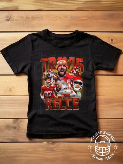 Discover Travis Kelce shirt for Youth Boys Girls 90s bootleg rap vintage