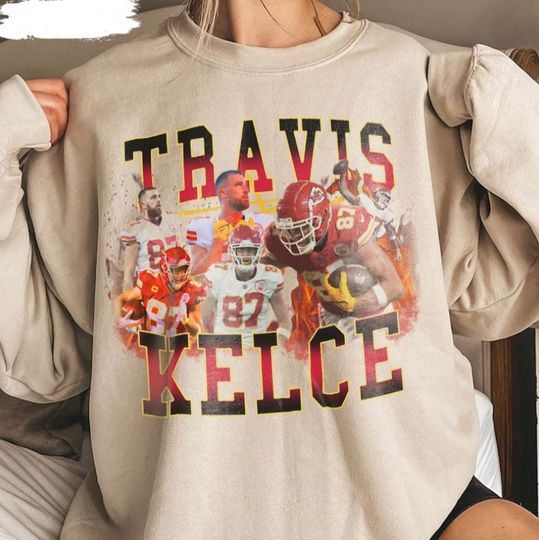 Discover Football Fan Tee, Travis Kelce Vintage 90s  Shirt, Vintage Kelce Sweatshirt