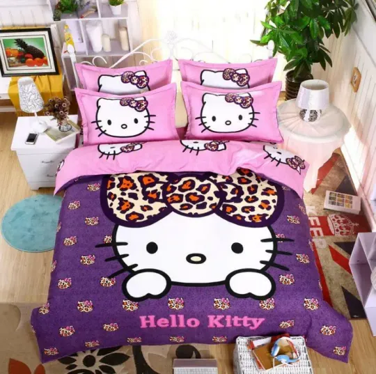 Discover 3D Kitty Cat Duvet Cover Cute Cat Bedding Set Quilt Cover