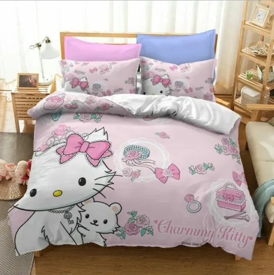 Discover Duvet Doona Cover Cute Cat Bedding Set Quilt Cover PillowCase