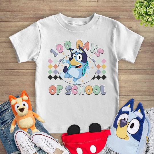Discover BlueyDad 100 Days Of School Shirt, BlueyDad Back To School Shirt