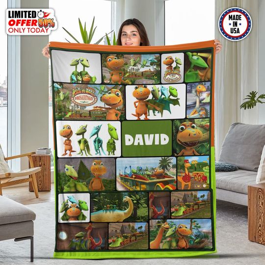 Discover Customized Dinosaur Train Blanket, Dinosaur Train Birthday Fleece Blanket