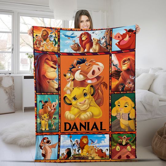 Discover Personalized Lion King Blanket, Lion King Birthday Fleece Blanket
