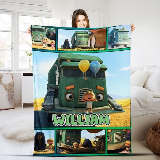 Discover Personalized Trash Truck Blanket, Trash Truck Fleece Blanket