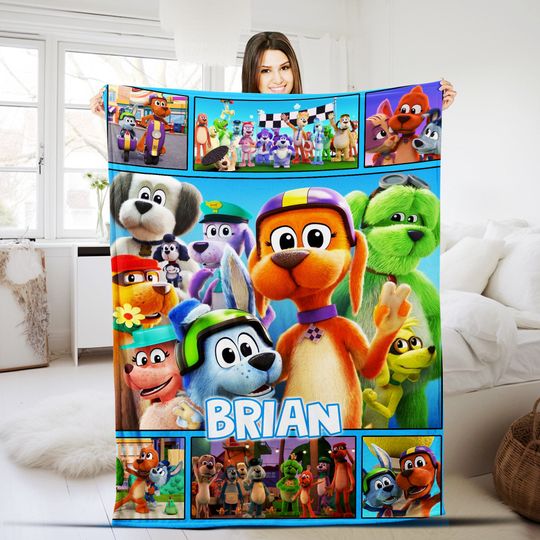 Discover Personalized Go Dog Go Fleece Blanket
