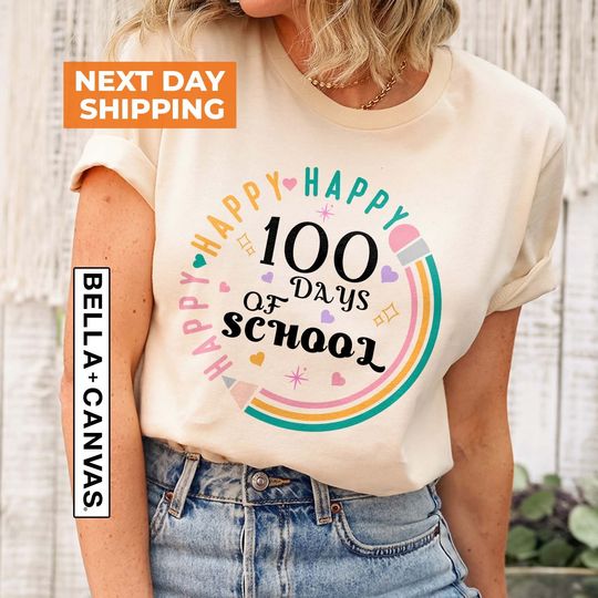 Discover Happy 100 Days of School Tee