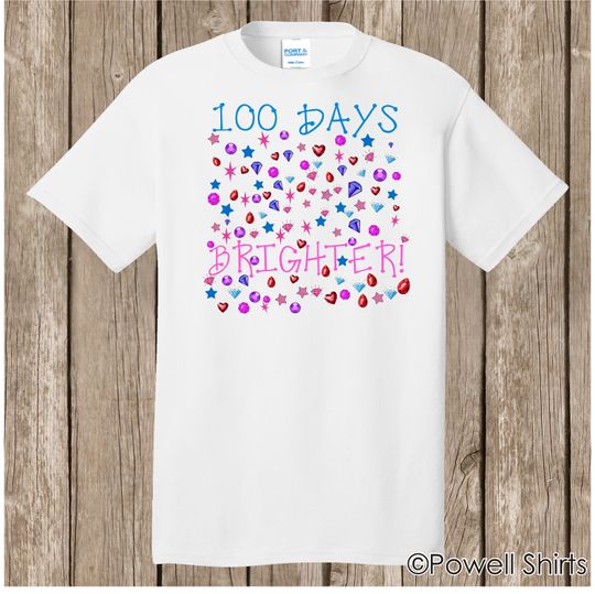 Discover 100th Day of School T Shirt white - 100 bright items Shirt 100 days brighter