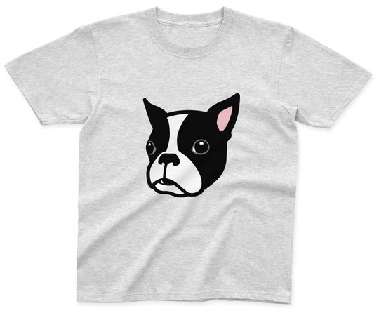 Discover Kids Boston Terrier T-Shirt | 100% Cotton | Pink, Blue