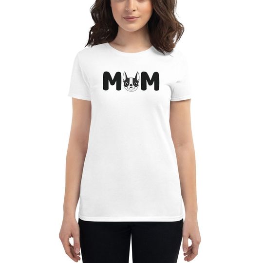 Discover boston terrier mom Women's short sleeve t-shirt