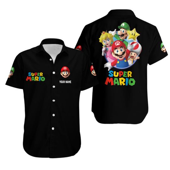 Discover Mario Button Shirt, Mario And Friends Shirt