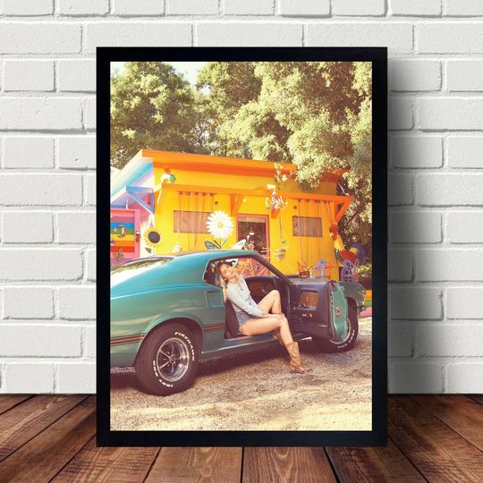 Discover Miley Cyrus On the Car Poster