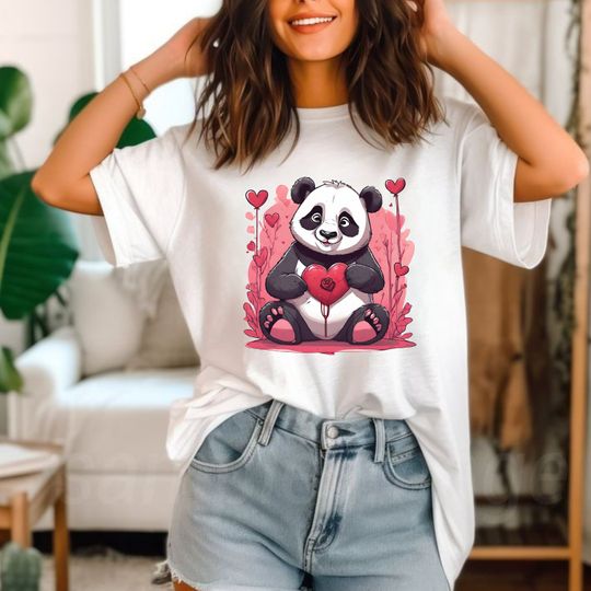 Discover Panda Love T-shirt, Valentine's Day gift, Sweet Panda Love T-Shirt, Valentine's Day Gift T-shirt