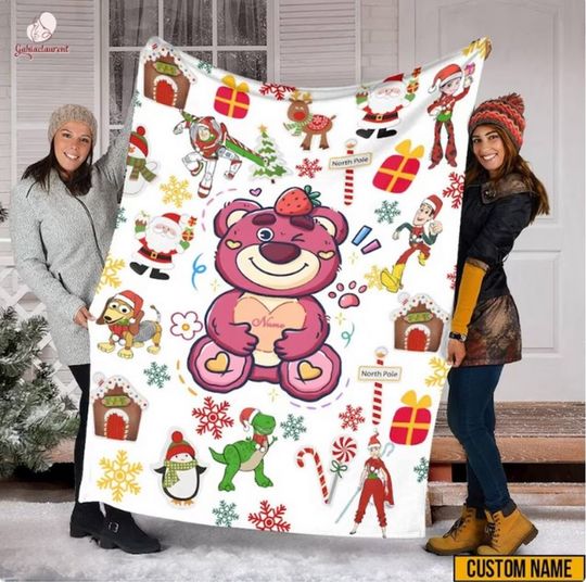 Discover Personalized Lotso Christmas Blanket, Lotso Blanket