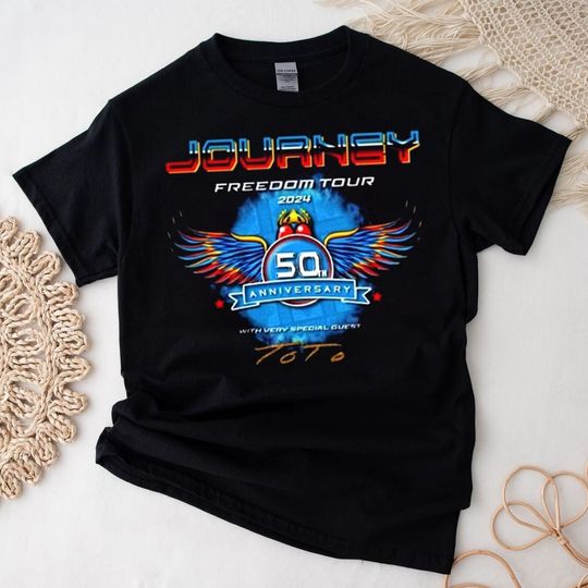 Discover Journey Freedom Tour 2024 Shirt, Journey With Toto 2024 T-Shirt Men Women