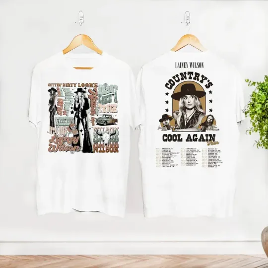 Discover 2024 Lainey Wilson Country's Cool Again Tour T-Shirt, Gift T-Shirt, Gift Fans