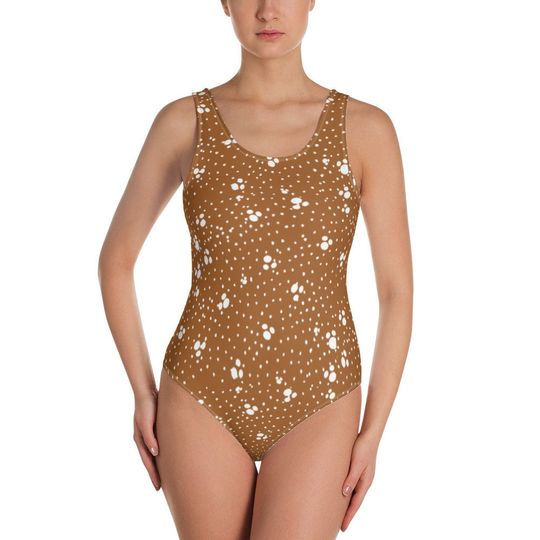 Discover Brown Leopard Polka Dot One-Piece Swimsuit Magic Mommy and Me Swimsuit Swim Vacation