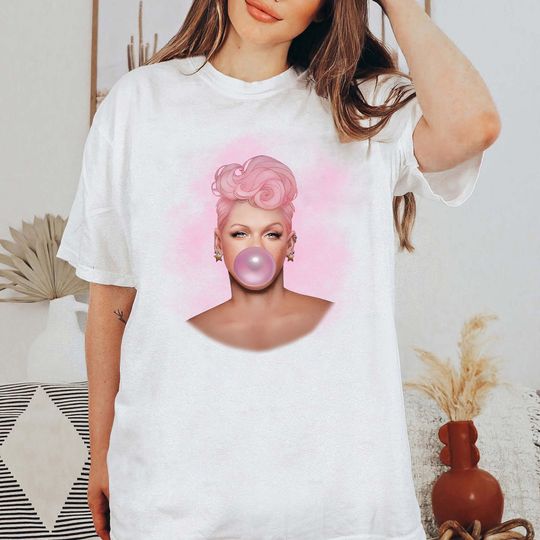 Discover P!NK Shirt, Pink Bubblegum Shirt, P!nk Summer Tour 2023 Shirt