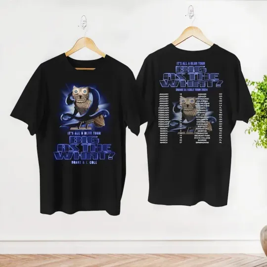 Discover Drake J C-le Big As The What Tour 2024 Shirt, Drake J C-le It's All Blur Tour