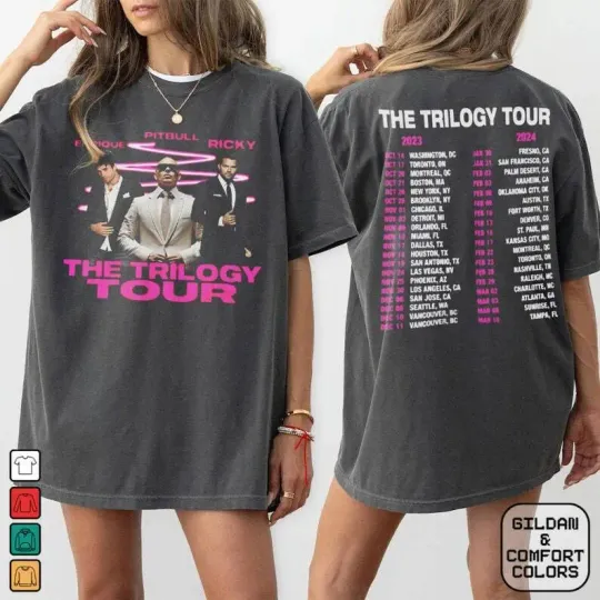 Discover The Trilogy Tour 2024 Enrique Iglesias x Pitbull x Ricky Martin Shirt